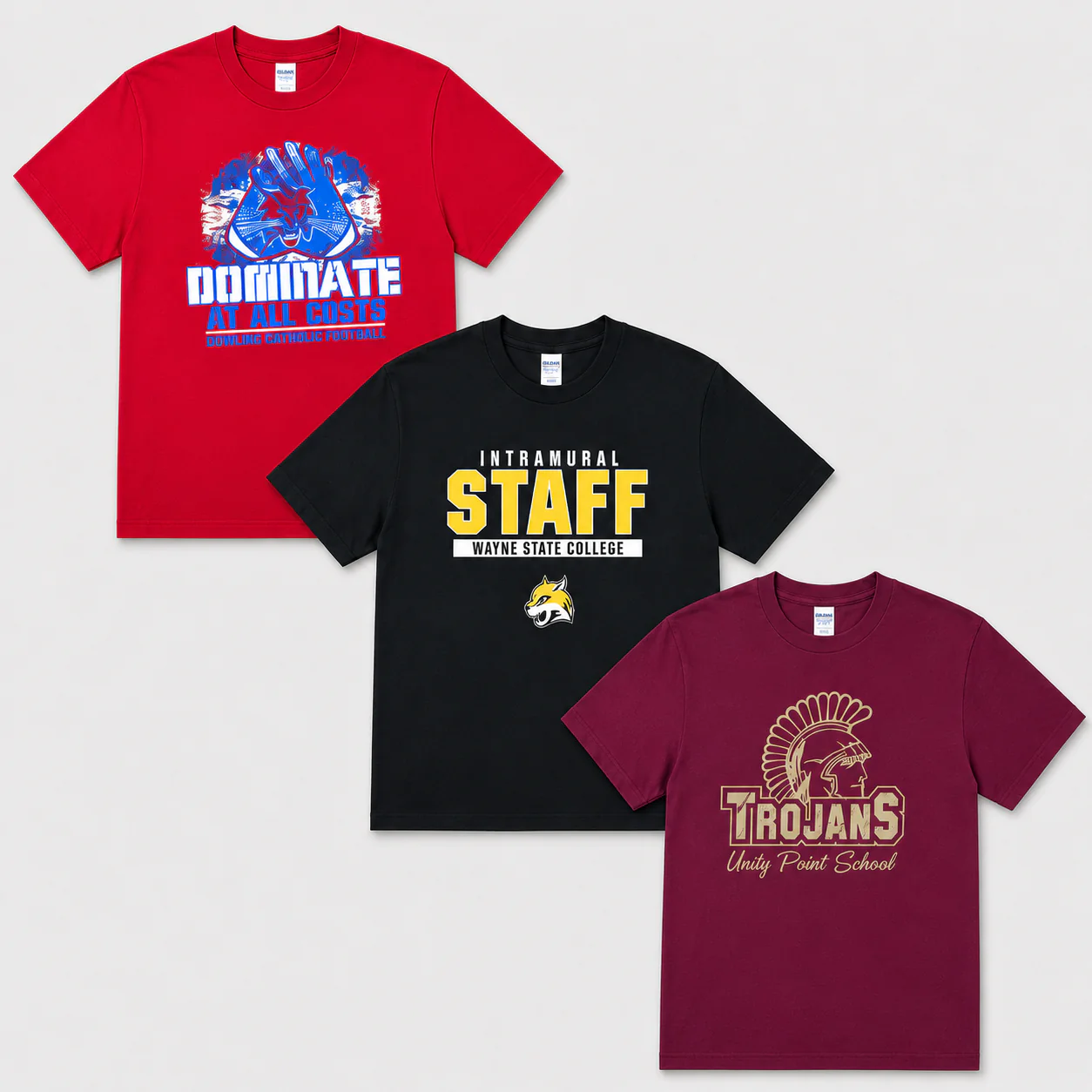 100x USA COLLEGE/UNIVERSITY T-SHIRTS